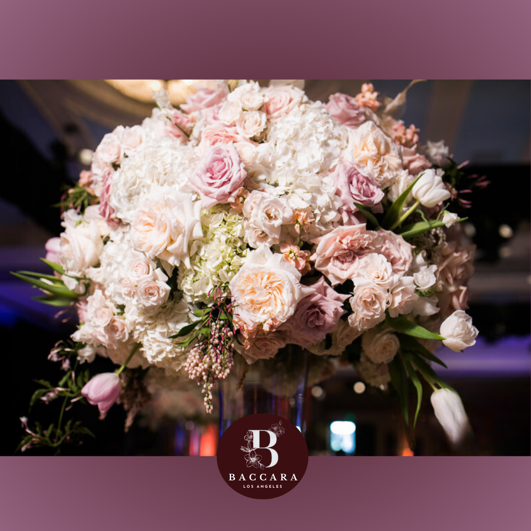 Luxury Pink and White Wedding Centerpieces
