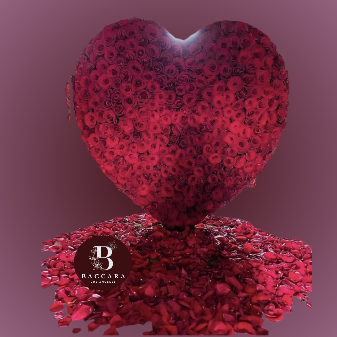 Eternal Love: Solid Heart Floral Design for Valentine's Day