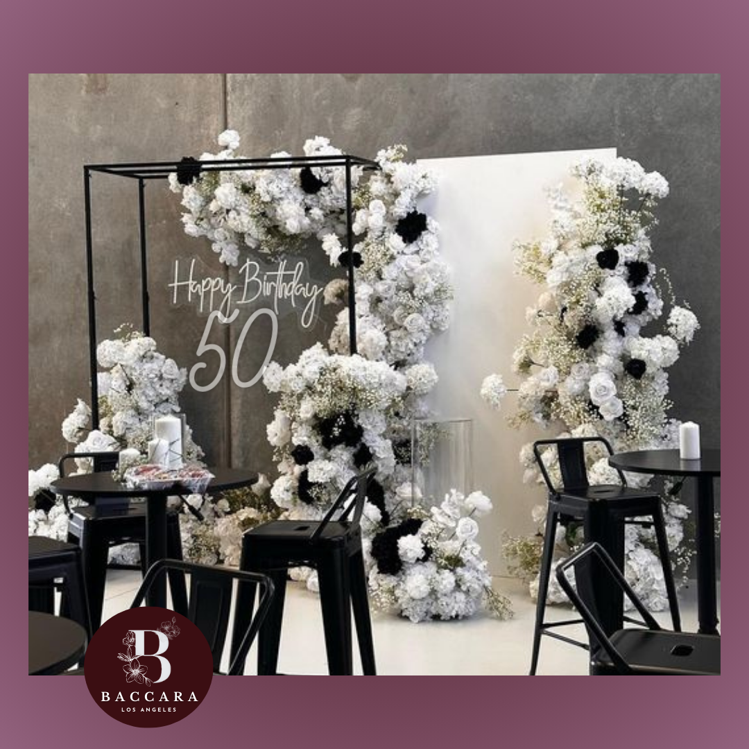 Timeless Elegance: Classic Black and White Birthday Party Design