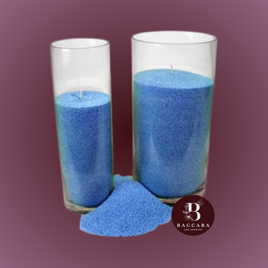 Dreamy Baby Blue Pearl Candles