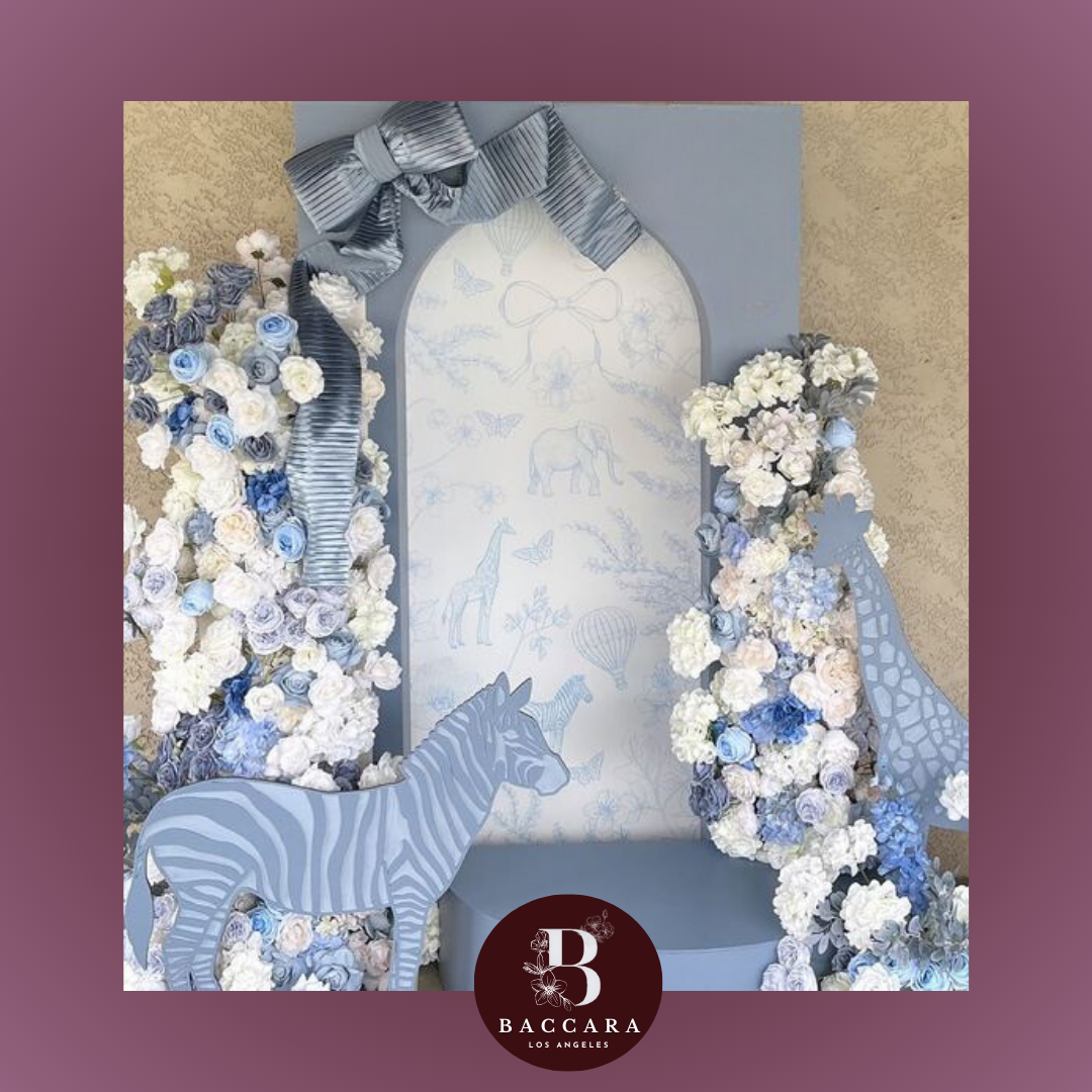 Whimsical Blooms: Blue Flower Design & Decor for Kids' Birthday Party