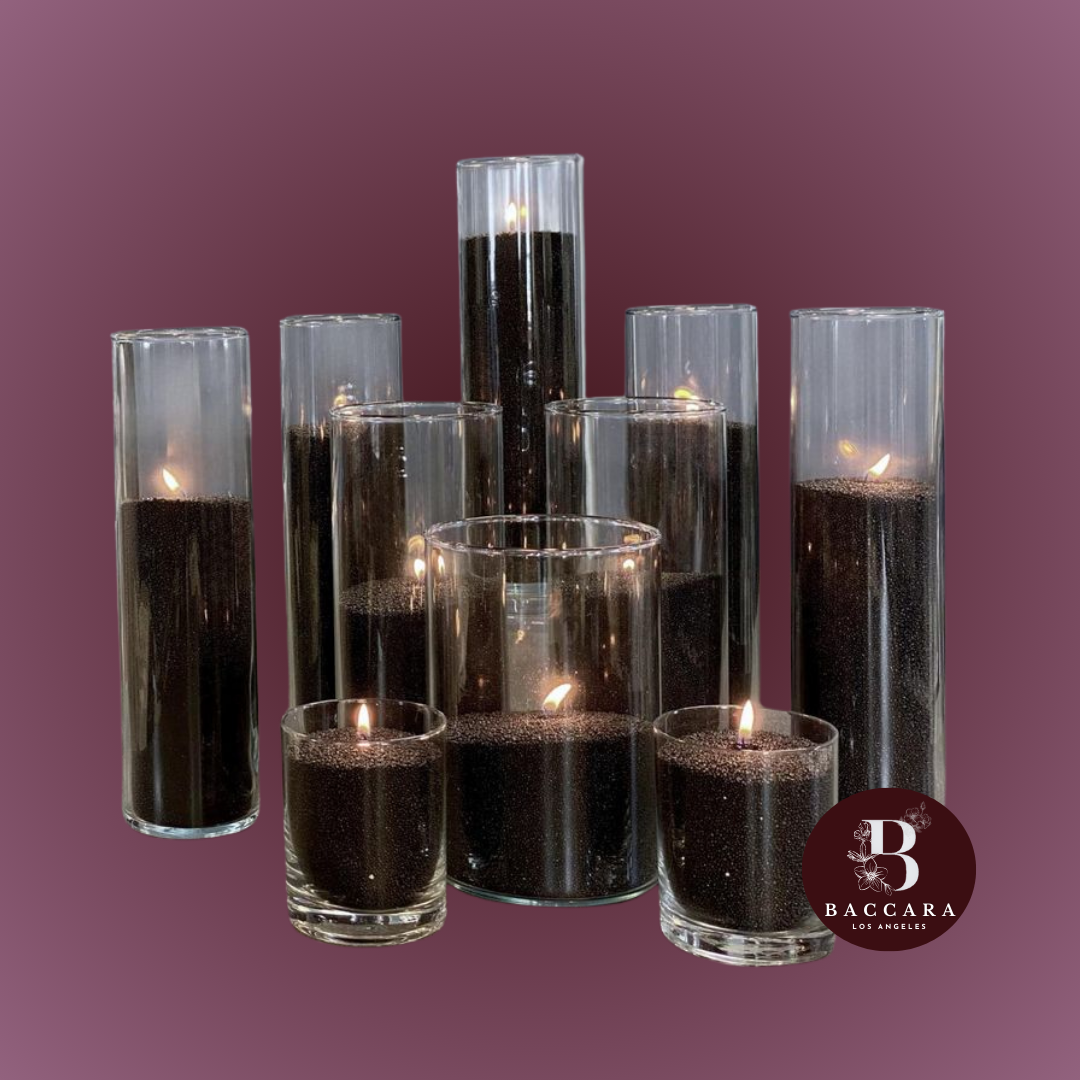 Sophisticated Black Pearl Candles
