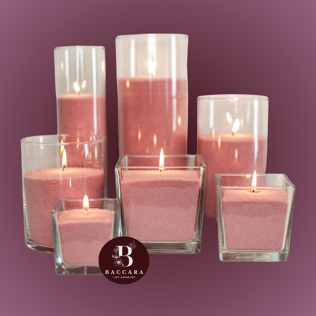 Baby Pink Pearl Candles