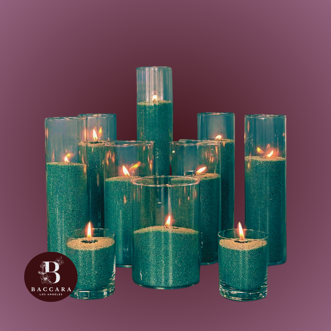 Emerald Green Pearl Candles