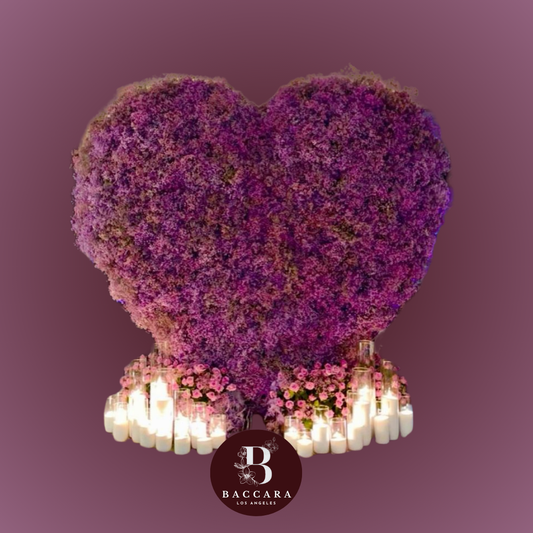 Eternal Love: Solid Heart Floral Design for Valentine's Day